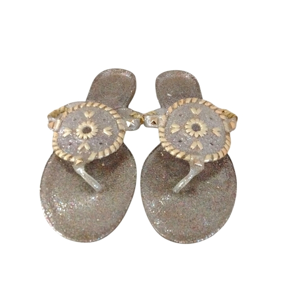 Jack Rogers Silver and Gold Sandals - Picture 2 of 8
